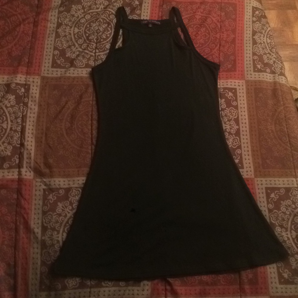 A black dress by Laugh Out Loud.